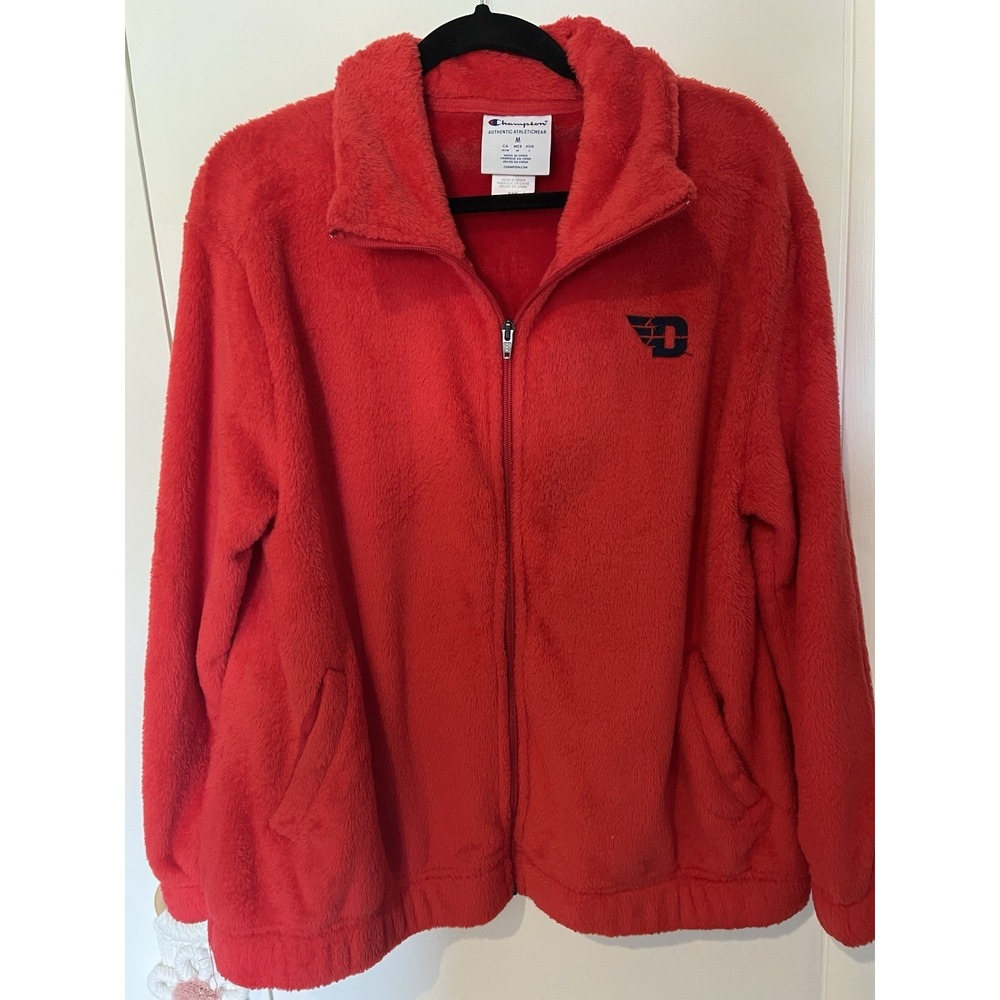 Champion Red Teddy Fleece Full-Zip Jacket